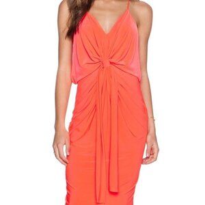 T-Bags LA Neon Orange Drapey Evening Dress!!!